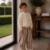 Barrel broek bruin gestreept Barrel broek bruin gestreept