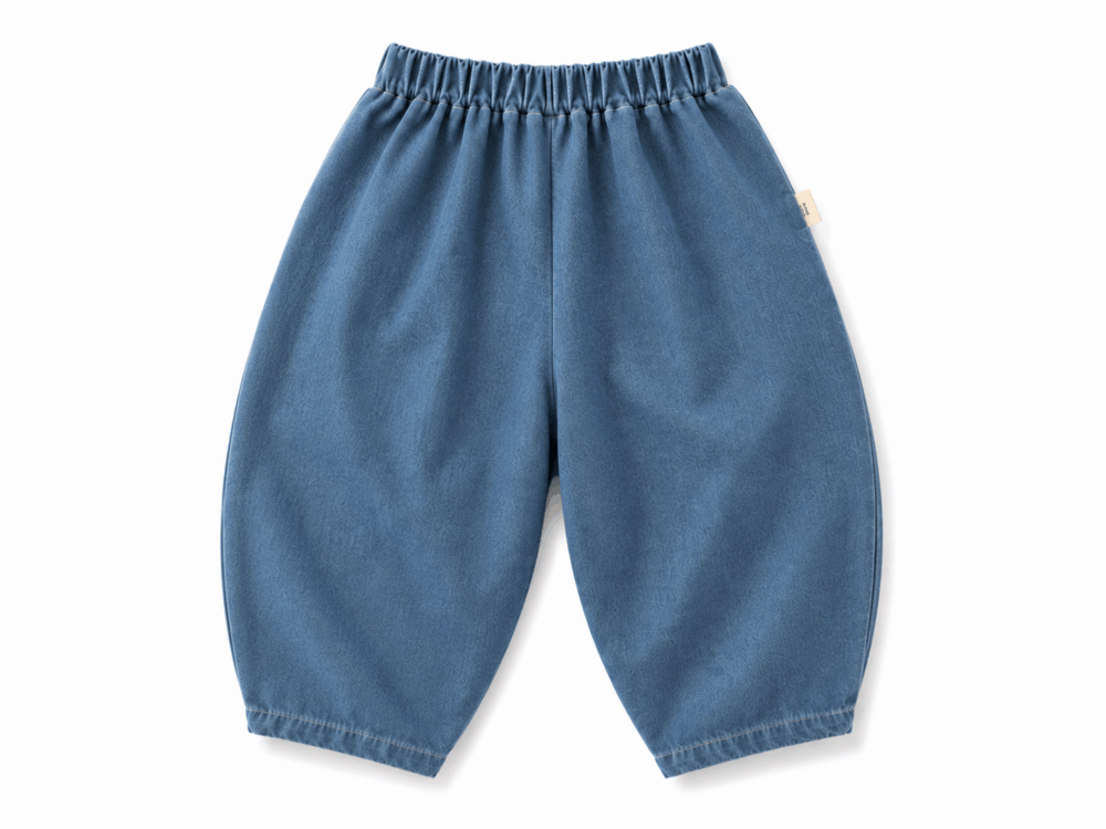 Barrel denim blauw met achterzak