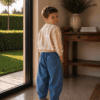 Barrel broek denim met achterzak