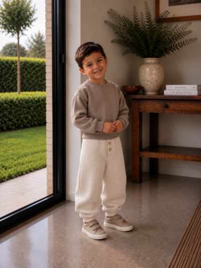 Jogger beige ruit