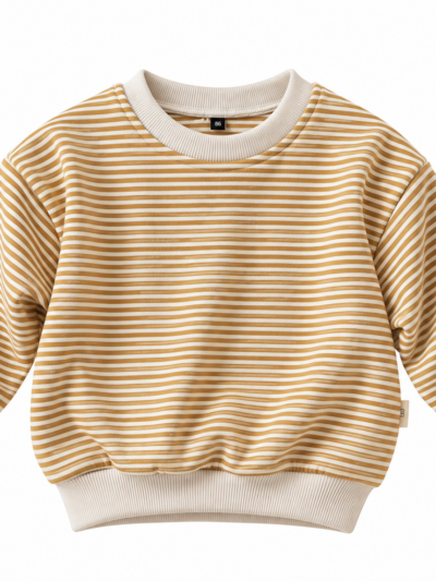 Velvet sweater geel gestreept